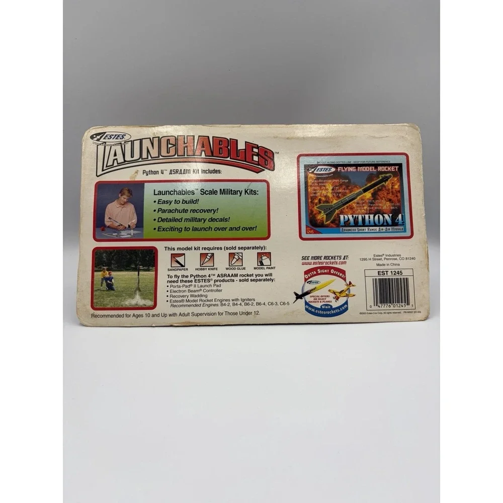 Estes Python 4 Flying Model Rocket Kit 1245 ASRAAM Model Rocket New Sealed
